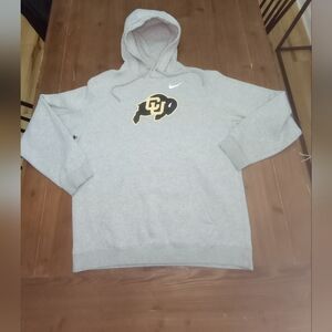 University Colorado Buffaloes CU Buffs Gray Nike XL Hoodie Sweatshirt